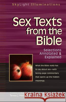 Sex Texts from the Bible: Selections Annotated & Explained Teresa J. Hornsby Amy-Jill Levine 9781594732171 Skylight Paths Publishing