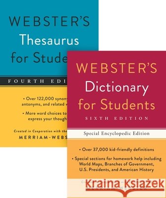 Webster's for Students Dictionary/Thesaurus Shrink-Wrapped Set  9781596951839 Federal Street Press