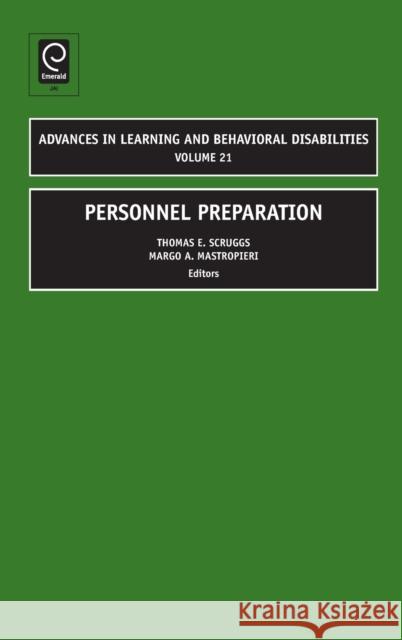 Personnel Preparation Thomas E. Scruggs 9781597492744 JAI Press