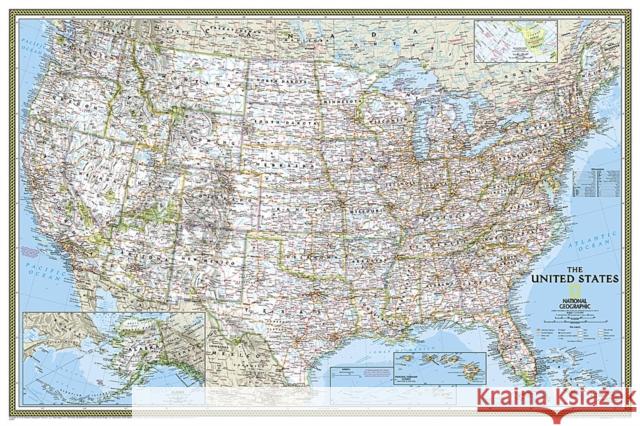 National Geographic United States Wall Map - Classic (Poster Size: 36 X 24 In) National Geographic Maps 9781597752176