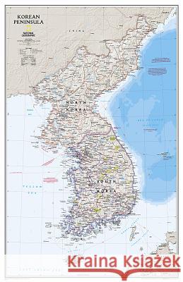 National Geographic Korean Peninsula Wall Map - Classic (23.25 X 35.75 In) National Geographic Maps 9781597755658 National Geographic Maps