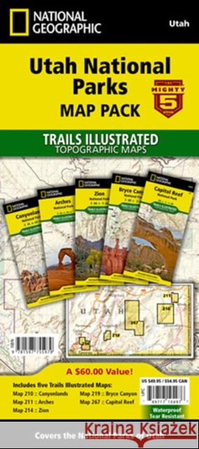 Utah National Parks [Map Pack Bundle] National Geographic Maps 9781597755979 National Geographic Maps