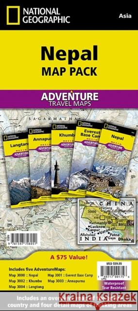 Nepal [Map Pack Bundle] National Geographic Maps 9781597756051 National Geographic Maps