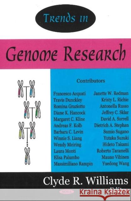 Trends in Genome Research Clyde R Williams 9781600210273