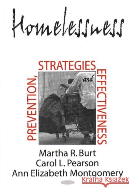 Homelessness: Prevention, Strategies & Effectiveness Martha R Burt, Carol L Pearson, Ann Elizabeth Montgomery 9781600212086