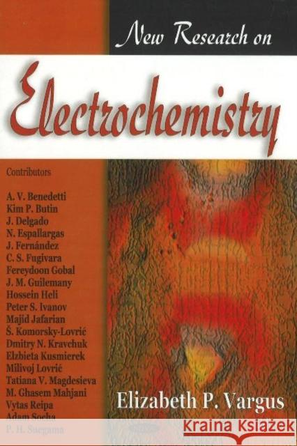 New Research on Electrochemistry Elizabeth P Vargus 9781600213045 Nova Science Publishers Inc