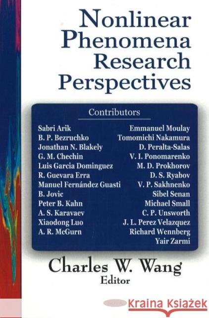 Nonlinear Phenomena Research Perspectives Charles W Wang 9781600215209