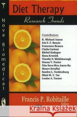 Diet Therapy Research Trends Alicia P Willis 9781600216701 Nova Science Publishers Inc