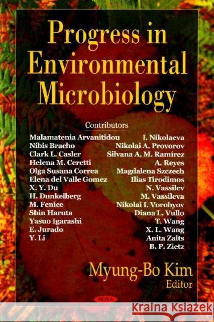 Progress in Environmental Microbiology Myung-Bo Kim 9781600219405 Nova Science Publishers Inc