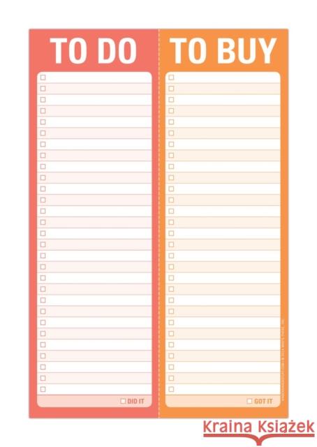 Knock Knock Perforated Pad: To Do/To Buy Knock Knock 9781601065667 Knock Knock