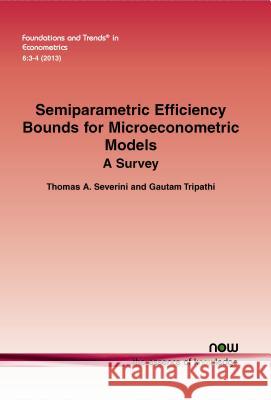 Semiparametric Efficiency Bounds for Microeconometric Models: A Survey Severini, Thomas A. 9781601987341