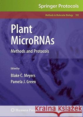 Plant Micrornas: Methods and Protocols Meyers, Blake C. 9781603270045 Humana Press