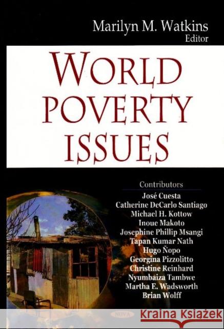 World Poverty Issues Jerald D Finn 9781604560572 Nova Science Publishers Inc