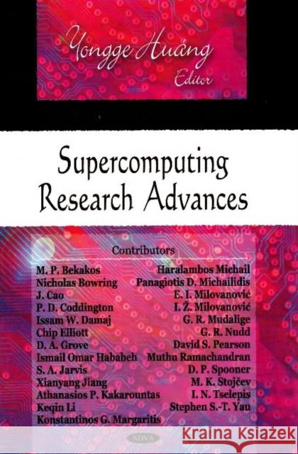 Supercomputing Research Advances Yongge Huáng 9781604561869 Nova Science Publishers Inc