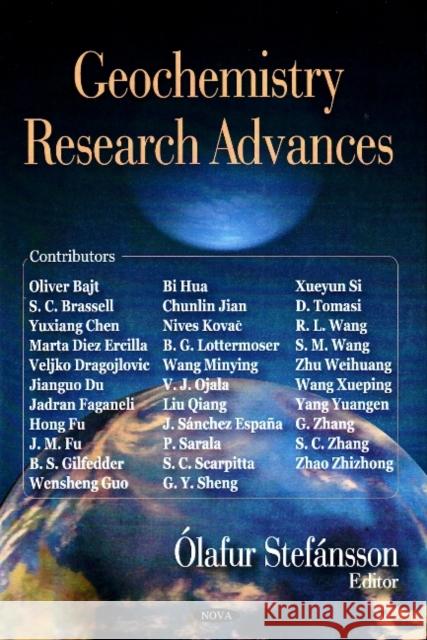 Geochemistry Research Advances Ólafur Stefánsson 9781604562156