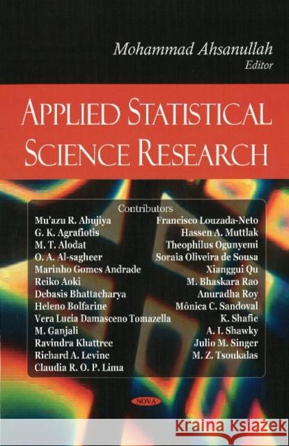 Applied Statistical Science Research Mohammad Ahsanullah 9781604563702