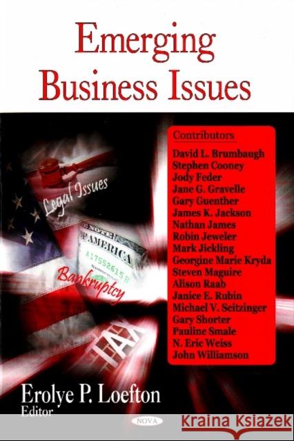 Emerging Business Issues Erolye P Loefton 9781604565119 Nova Science Publishers Inc