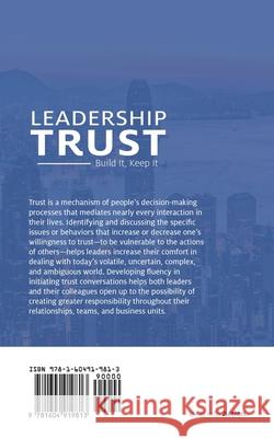 Leadership Trust: Build It, Keep It Christopher Evans 9781604919813 Center for Creative Leadership