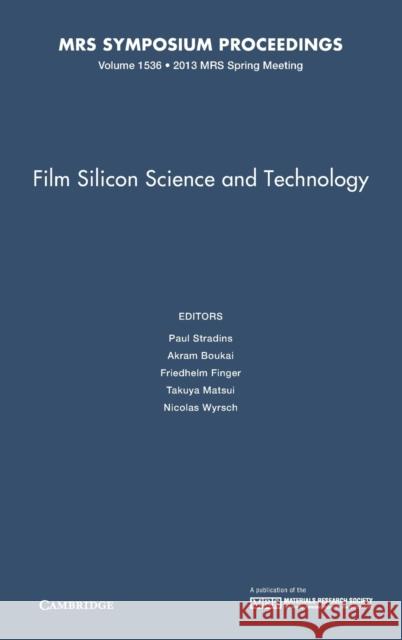 Film Silicon Science and Technology: Volume 1536 Paul Stradins Akram Boukai Friedhelm Finger 9781605115139 Materials Research Society