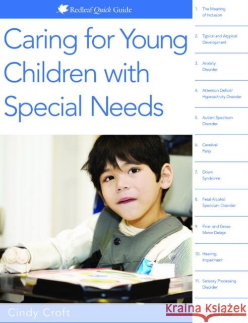 Caring for Young Children with Special Needs Cindy Croft 9781605545042