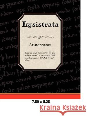 Lysistrata Aristophanes 9781605972855