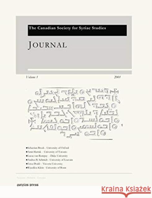 Journal of the Canadian Society for Syriac Studies 1 Amir Harrak 9781607240662