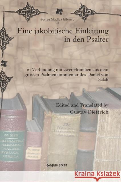 Eine Jakobitische Einleitung in Den Psalter Gustav Diettrich 9781607248293