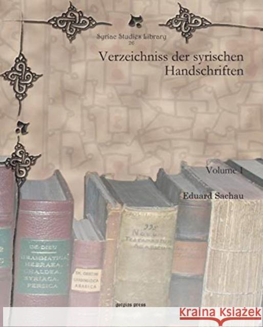 Verzeichniss der syrischen Handschriften Eduard Sachau 9781607248576 Oxbow Books (RJ)
