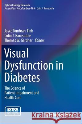 Visual Dysfunction in Diabetes: The Science of Patient Impairment and Health Care Tombran-Tink, Joyce 9781607611493