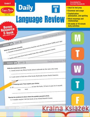 Daily Language Review, Grade 8 Teacher Edition Evan-Moor Corporation 9781608236572 Evan-Moor Educational Publishers