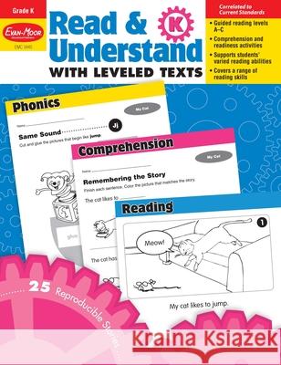 Read and Understand with Leveled Texts, Kindergarten Teacher Resource Evan-Moor Corporation 9781608236695 Evan-Moor Educational Publishers