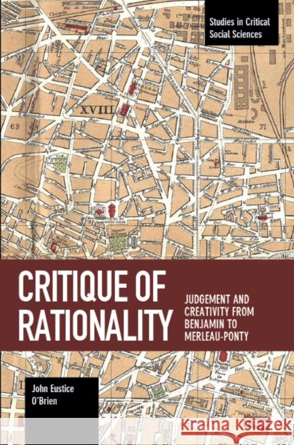 Critique of Rationality: Judgement and Creativity from Benjamin to Merleau-Ponty John E. O'Brien 9781608468423 Studies in Critical Social Science