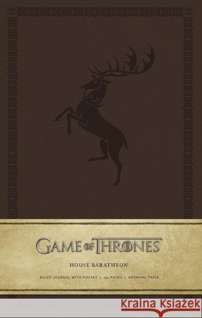 Game of Thrones: House Baratheon Hardcover Ruled Journal Insight Editions 9781608873722