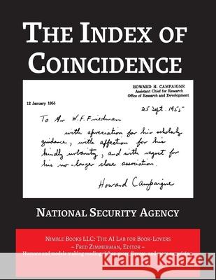 The Index of Coincidence National Security Agency                 Fred Zimmerman 9781608882533 Nimble Books