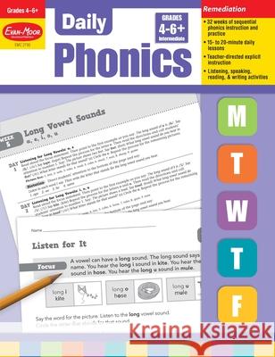 Daily Phonics, Grade 4 - 6 + Teacher Edition Evan-Moor Corporation 9781609634445 Evan-Moor Educational Publishers