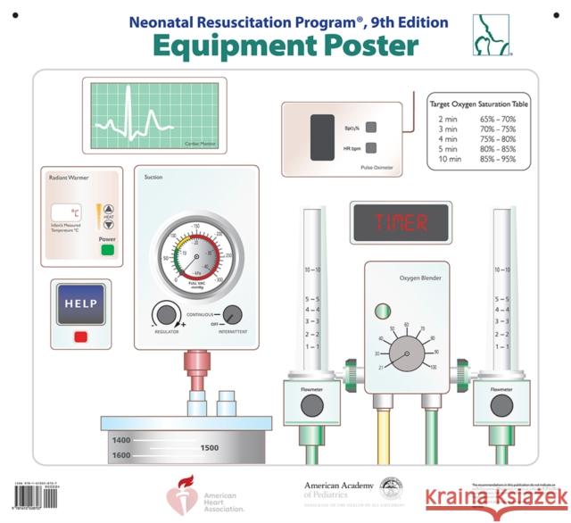 NRP406 NRPEquipment Poster American Academy of Pediatrics and American Heart Association 9781610028707