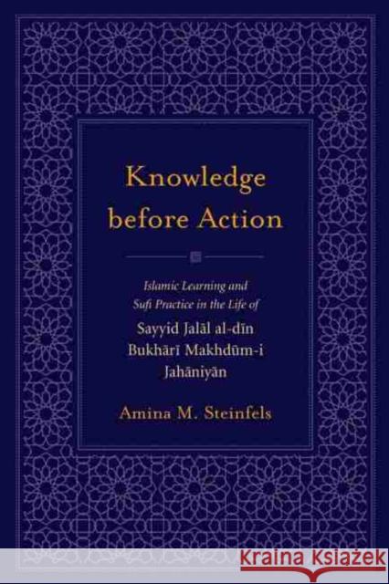 Knowledge Before Action: Islamic Learning and Sufi Practice in the Life of Sayyid Jalal Al-Din Bukhari Makhdum-I Jahaniyan Steinfels, Amina M. 9781611170733 University of South Carolina Press