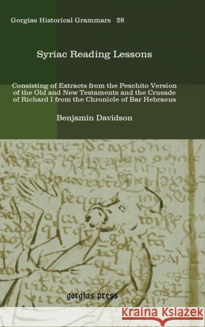 Syriac Reading Lessons Benjamin Davidson 9781611433531 Gorgias Press