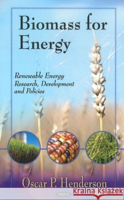 Biomass for Energy Oscar P Henderson 9781612095035 Nova Science Publishers Inc