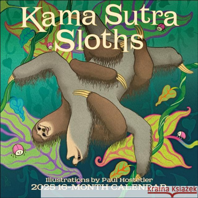 Kama Sutra Sloths Square Wall Calendar 2025 Gladstone Media 9781612235585