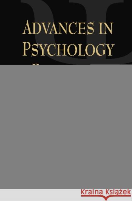 Advances in Psychology Research: Volume 87 Alexandra M Columbus 9781614701712 Nova Science Publishers Inc