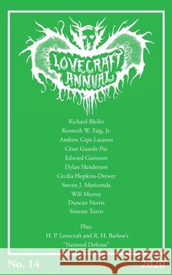 Lovecraft Annual No. 14 (2020) S T Joshi 9781614983088 Hippocampus Press