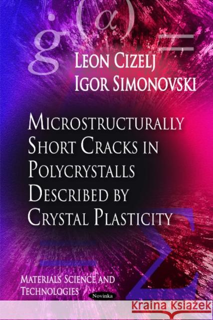 Microstructurally Short Cracks in Polycrystals Described by Crystal Plasticity Leon Cizelj, Igor Simonovski 9781616688110 Nova Science Publishers Inc