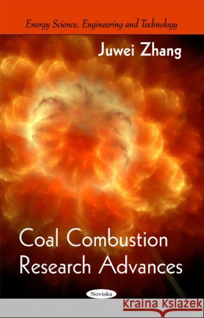 Coal Combustion Research Advances Juwei Zhang 9781616689353 Nova Science Publishers Inc