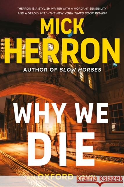 Why We Die Mick Herron 9781616955861