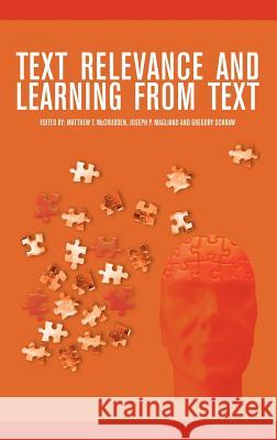 Text Relevance and Learning from Text Matthew T. McCrudden 9781617355301 Information Age Publishing