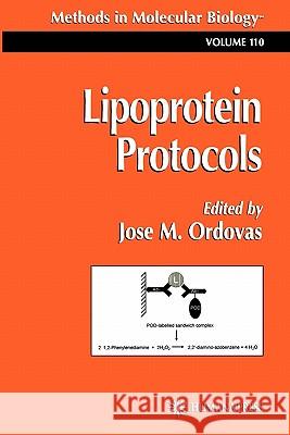 Lipoprotein Protocols Jose M. Ordovas 9781617370311