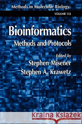 Bioinformatics Methods and Protocols Stephen Misener Stephen A. Krawetz 9781617371561 Springer