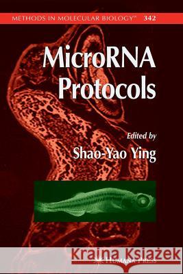 Microrna Protocols Ying, Shao-Yao 9781617376566