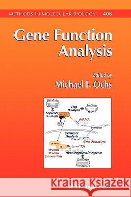 Gene Function Analysis Michael F. Ochs 9781617377488 Springer